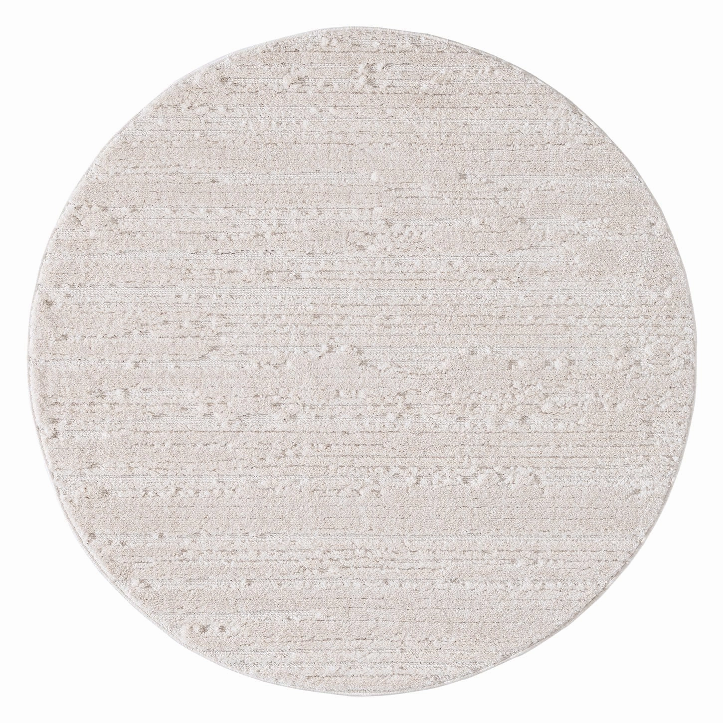 Leilani Ivory Cream Textured Round Rugmodern color block patchwork rug