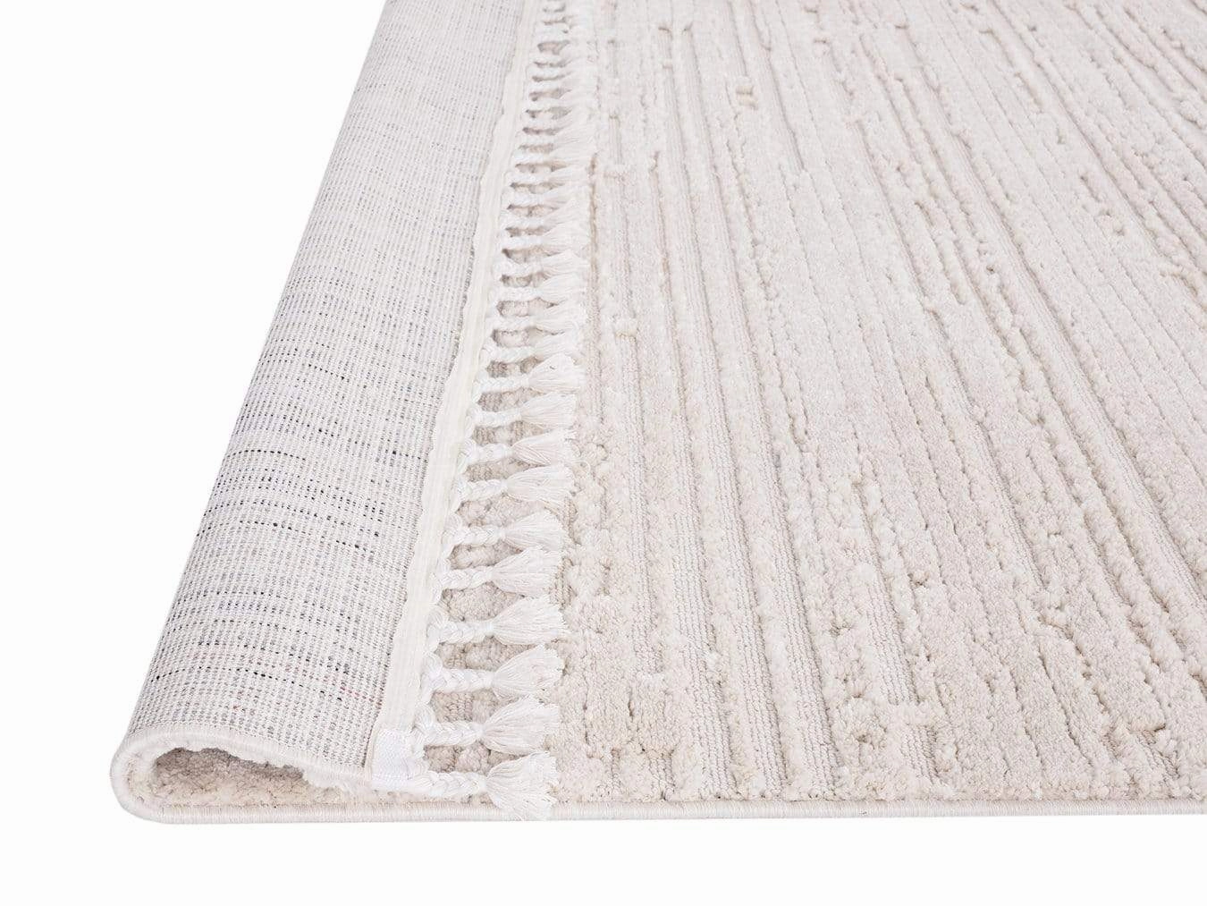 Leilani Ivory Cream Textured Rug