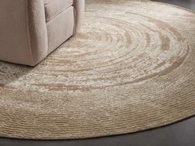 Lette Hand-Knotted Round Rugmodern color block patchwork rug