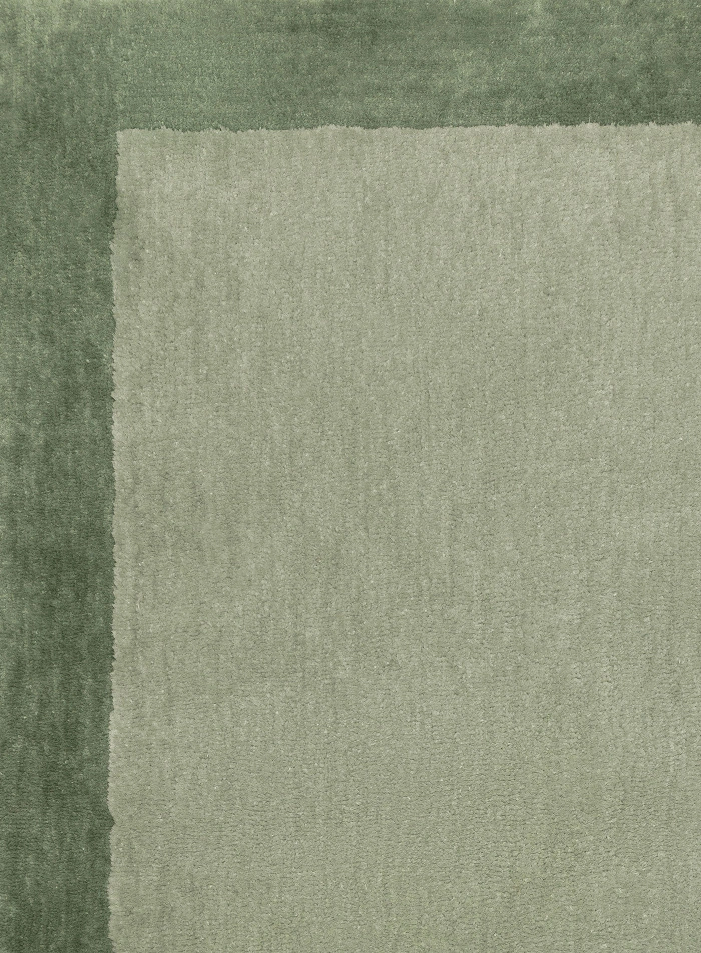 Lila Green Bordered Shag Rug