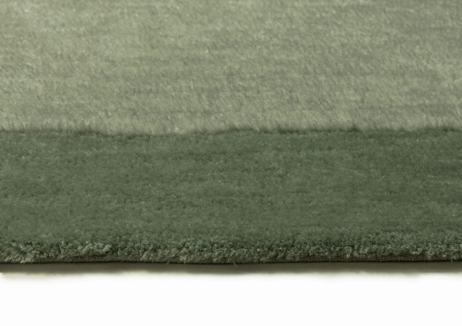 Lila Green Bordered Shag Rug