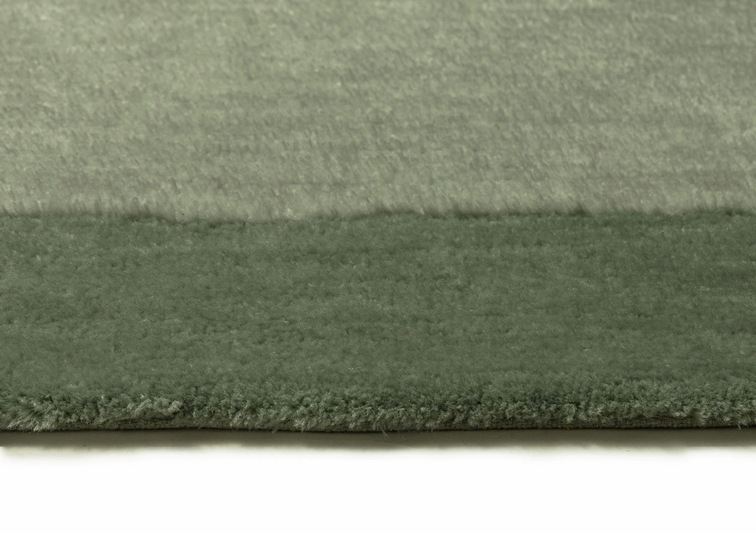 Lila Green Bordered Shag Rug