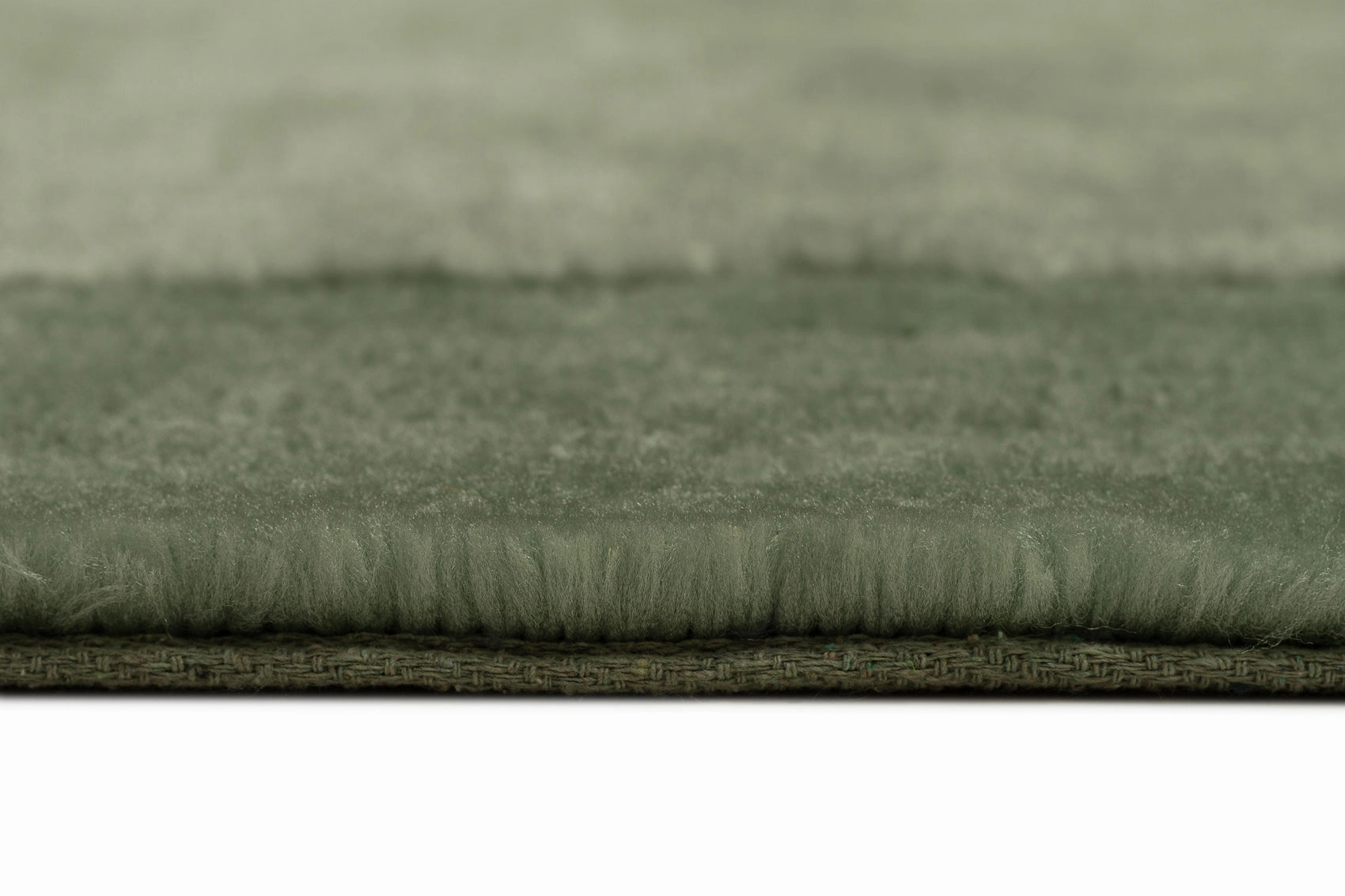 Lila Green Bordered Shag Rug
