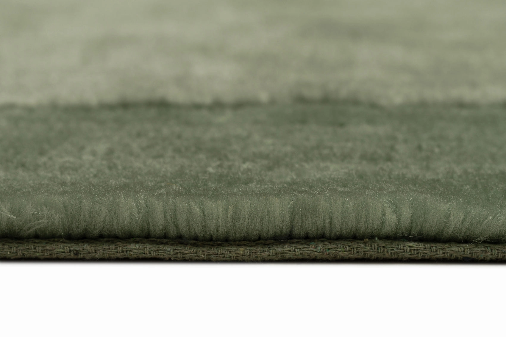 Lila Green Bordered Shag Rug