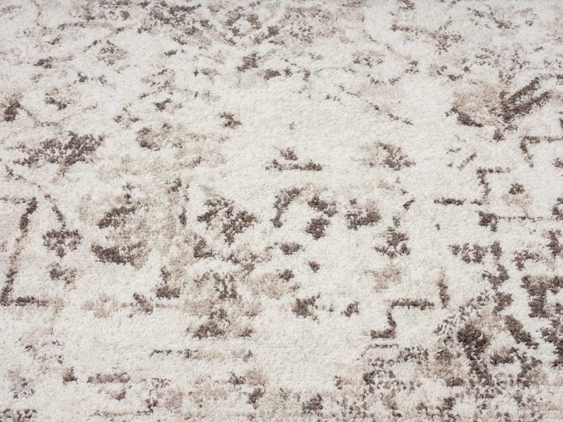 Liliana Cream And Brown Traditional Distressed Floral Rug