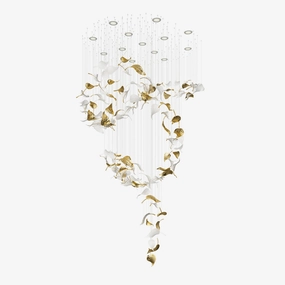 Linden Leaves Chandelierrustic chandelier,bedroom chandelier 