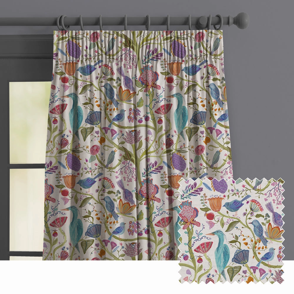 Lindu Printed Made to Measure Curtains Ecrubedding sets ,throw blankets 