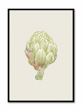 Line Drawn Artichoke, Posterpop culture themed posters