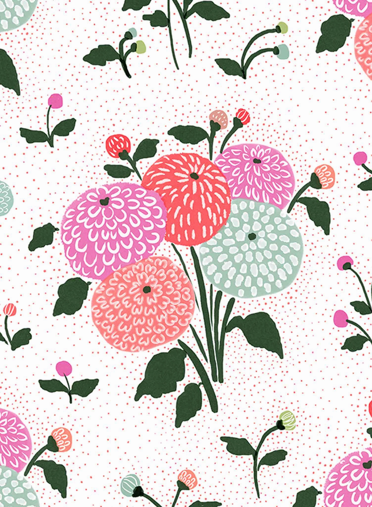 Little Bouquet on the Prairie, Wallpapernordic minimalist wallpaper