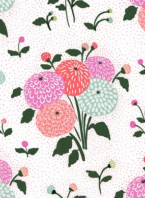 Little Bouquet on the Prairie, Wallpapernordic minimalist wallpaper