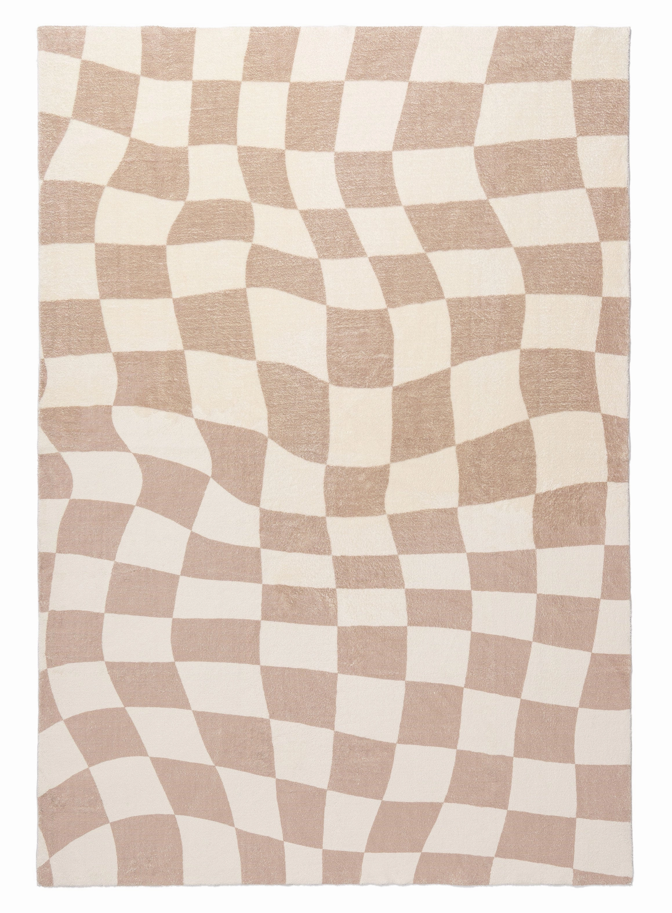 Logan Beige and Ivory Abstract Checkered Washable Rugmodern color block patchwork rug