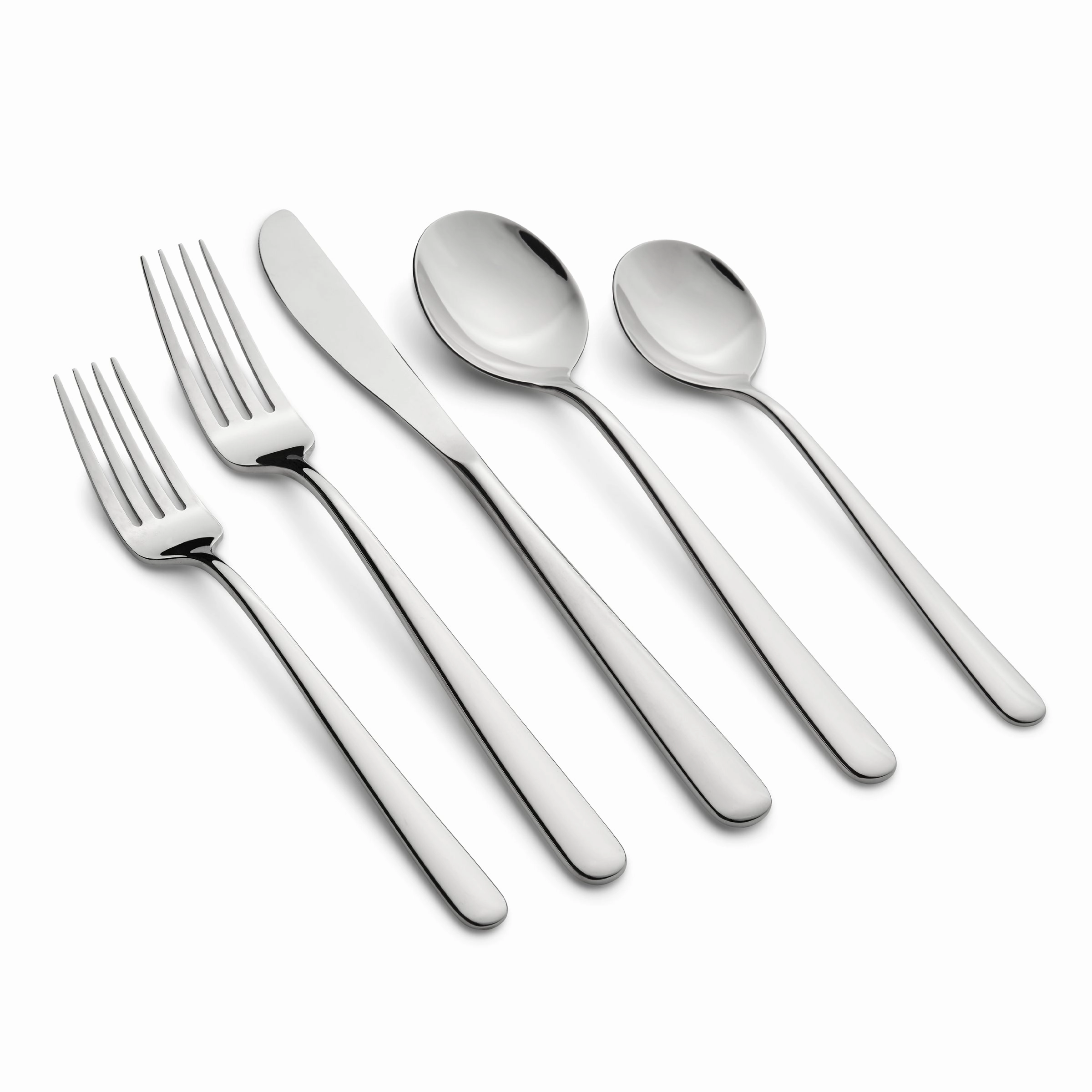 Lorenn Mirror 20 Piece Flatware Seteco-friendly bamboo fiber tableware set 