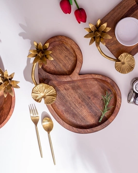 Lotus Serving Tray - 17"modern kitchen decor ,kitchen dinner set ,dinnerware 
