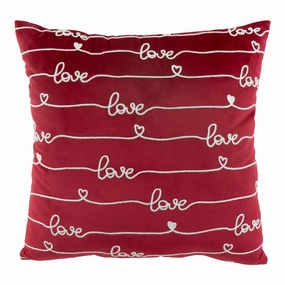 Love Scripted 18X18 Throw Pillowvalentine's day decorations ,valentine's centerpiece 