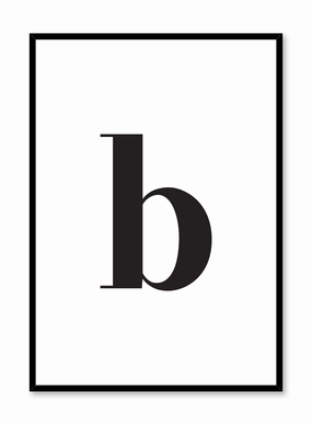 Lowercase Letter B, Posterpop culture themed posters