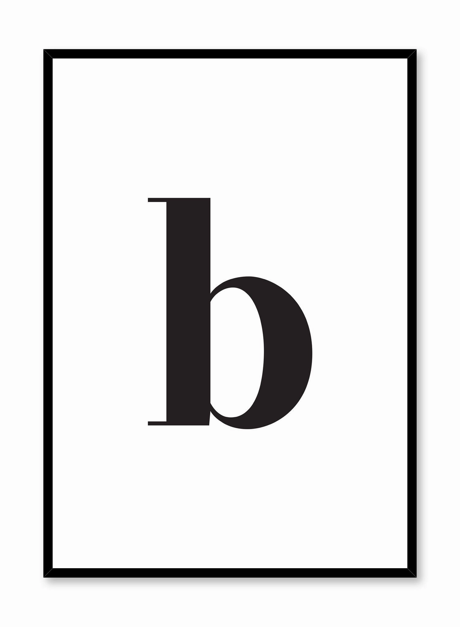 Lowercase Letter B, Posterpop culture themed posters