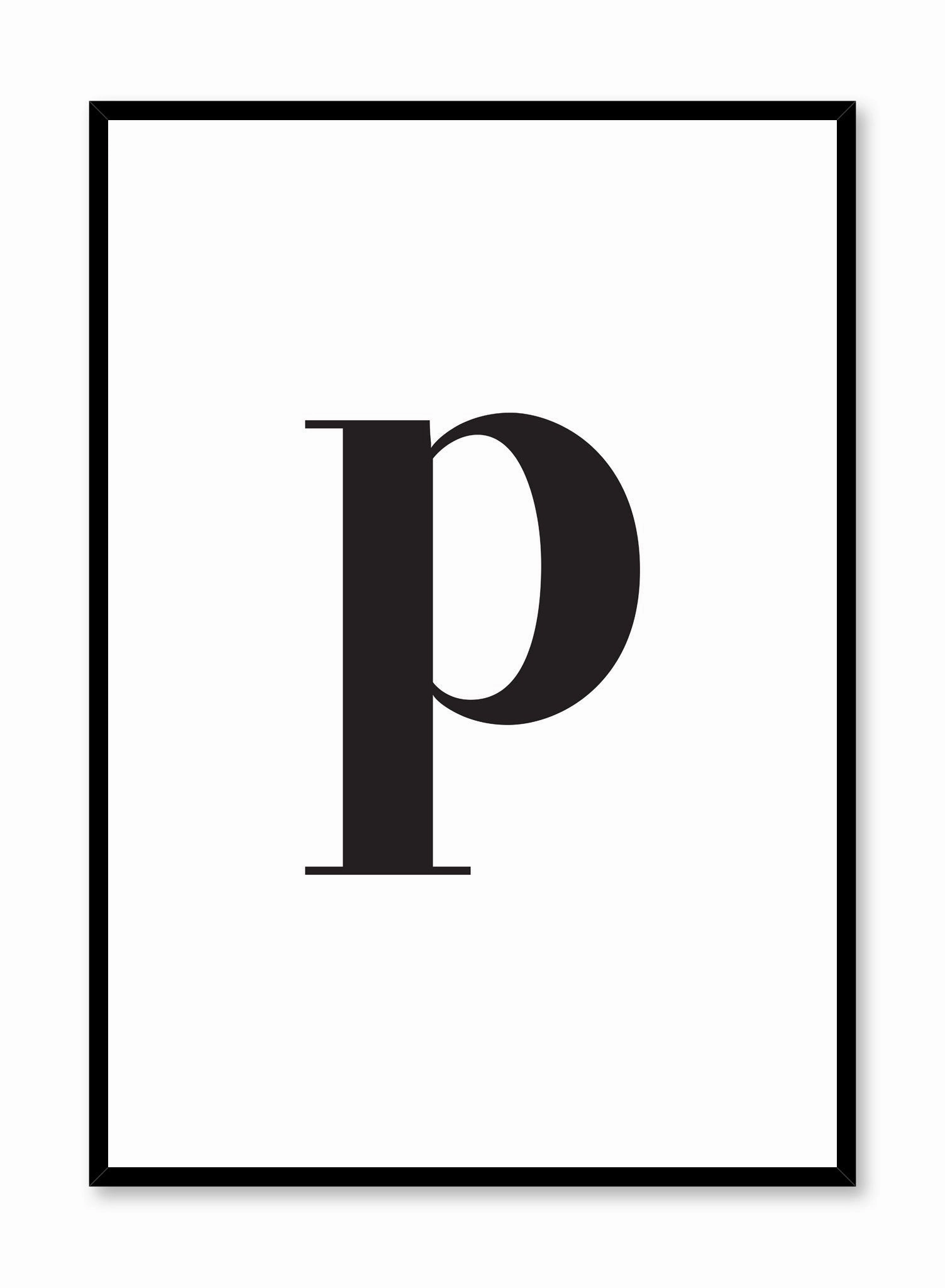 Lowercase Letter P, Posterpop culture themed posters