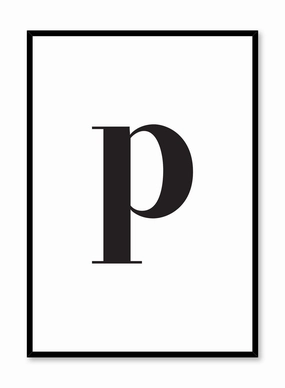 Lowercase Letter P, Posterpop culture themed posters