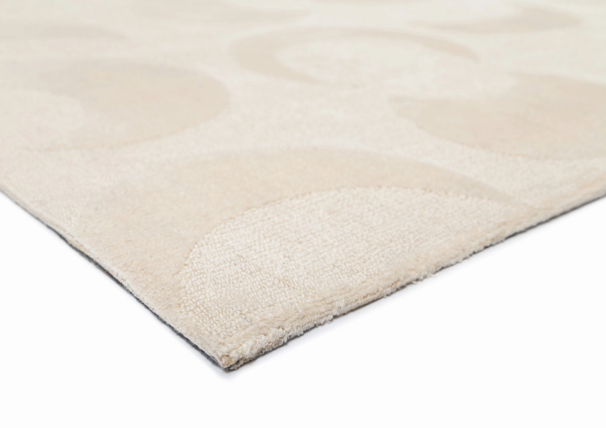 Lucy Beige Cream Half-Moon Pattern Rug *NO RETURNS UNLESS FAULTY