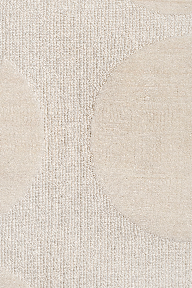 Lucy Beige Cream Half-Moon Pattern Rug *NO RETURNS UNLESS FAULTY
