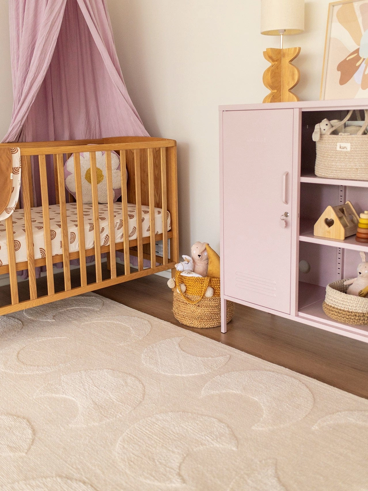 Lucy Beige Cream Half-Moon Pattern Rug *NO RETURNS UNLESS FAULTY