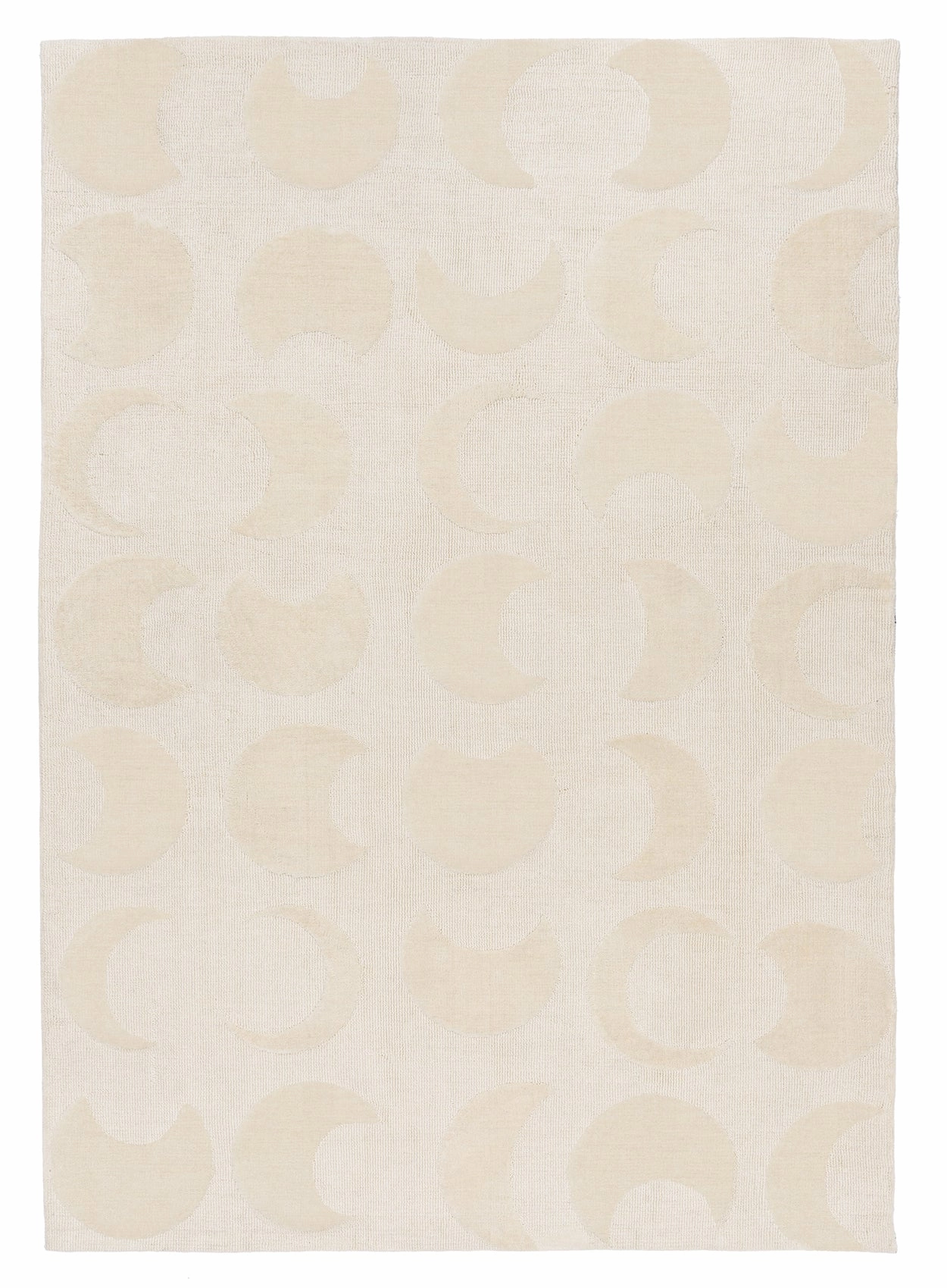 Lucy Beige Cream Half-Moon Pattern Rug *NO RETURNS UNLESS FAULTYmodern color block patchwork rug