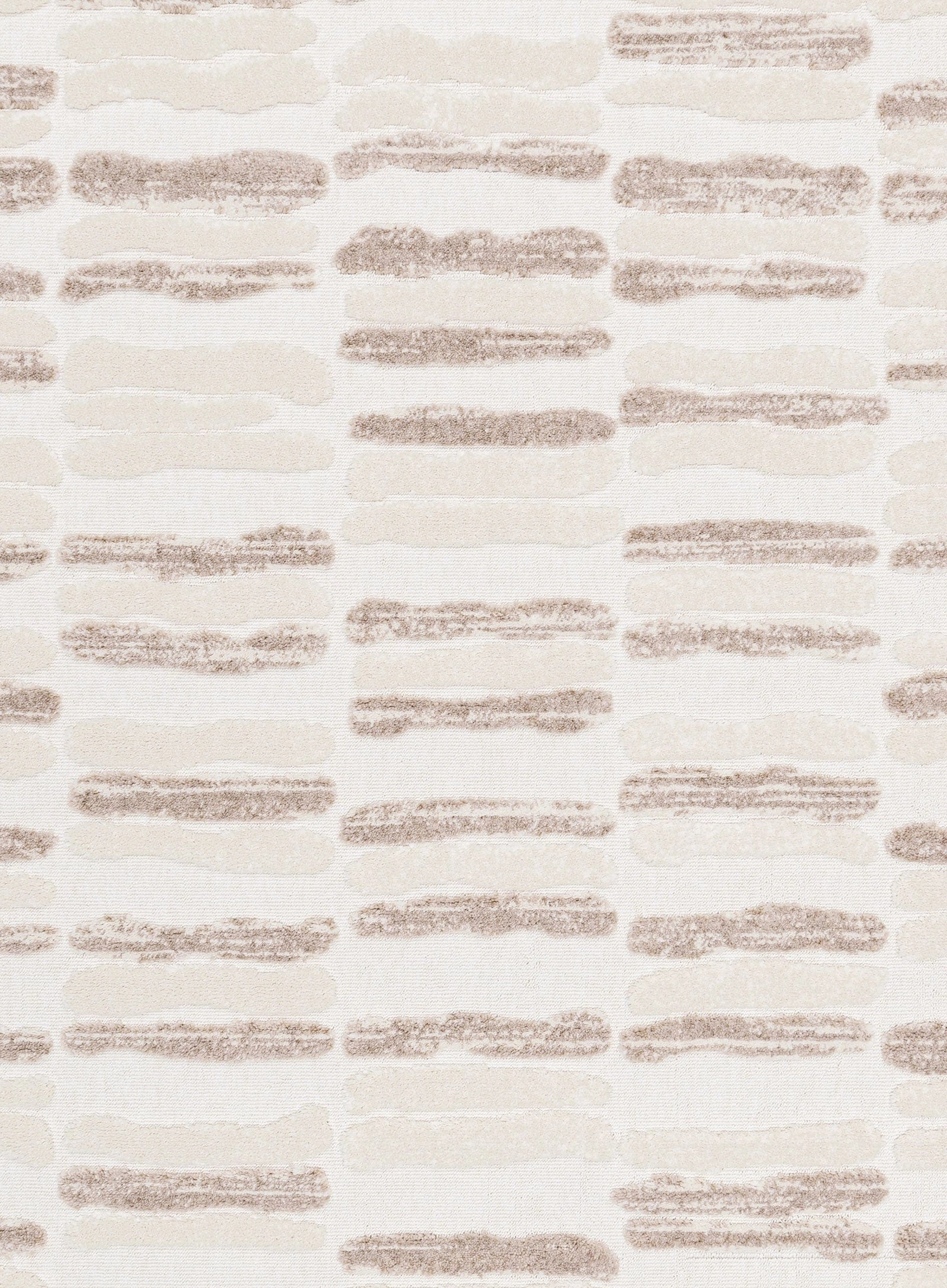 Luiza Ivory and Beige Abstract Striped Rug