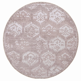 Lumi Grey Plush Rollie Pollie  Round Playmatmodern color block patchwork rug