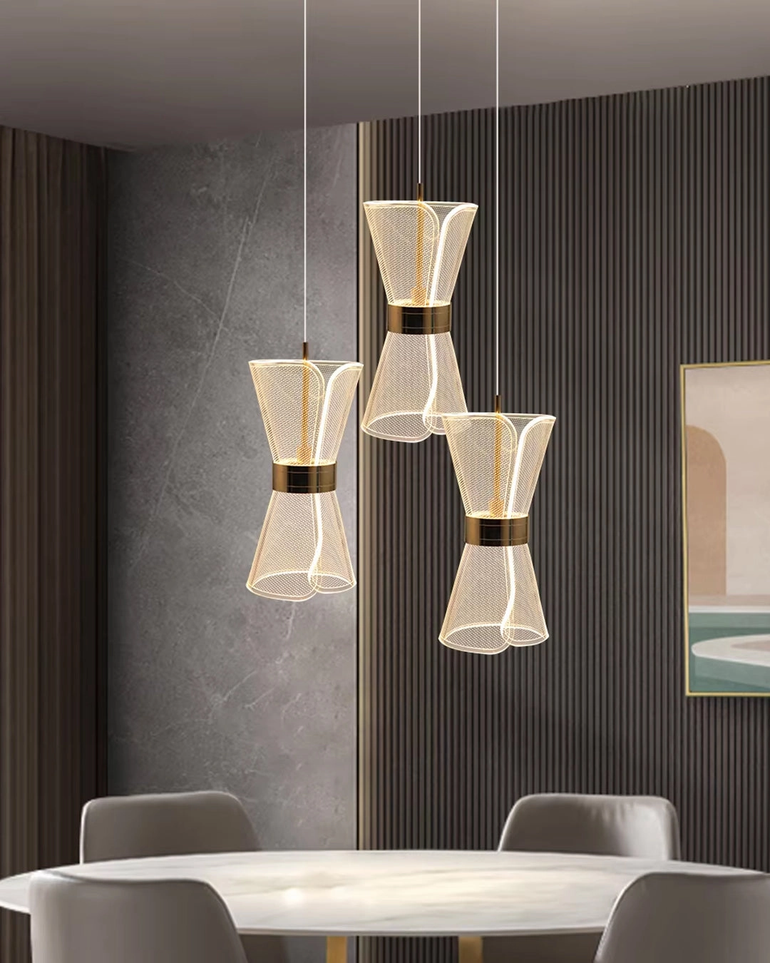 Lumi Twist Hourglass Pendant Lightmodern wall lamp,smart wall lamp