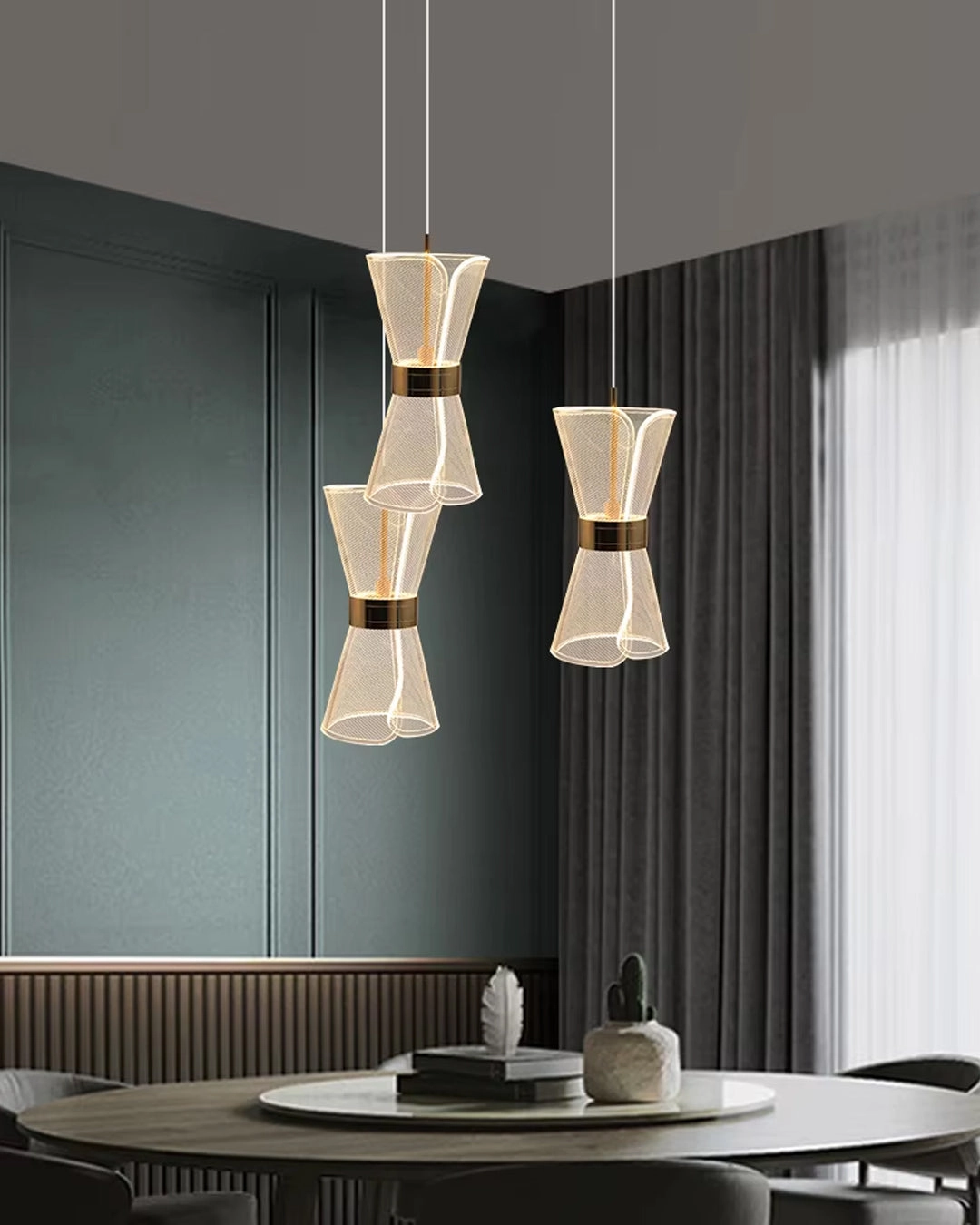 Lumi Twist Hourglass Pendant Light