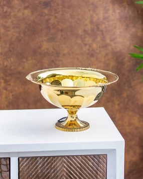 Luminary Turk Gold Plated Serving Bowl - 12"modern kitchen decor ,kitchen dinner set ,dinnerware 