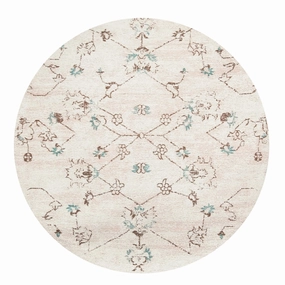 Luna Blue and Pink Floral Round Rug *NO RETURNS UNLESS FAULTYmodern color block patchwork rug