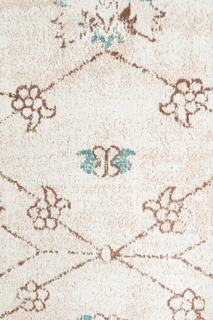 Luna Blue and Pink Floral Rug *NO RETURNS UNLESS FAULTY