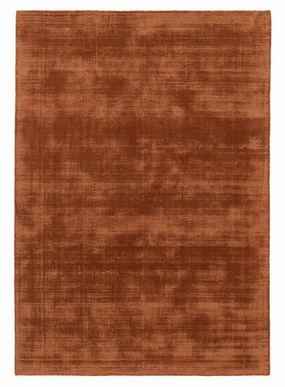 Lupe Terracotta Handwoven PET Rugmodern color block patchwork rug