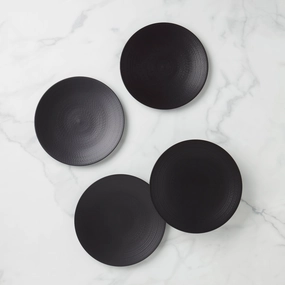 LX Collective Black Accent Plates - Set of 4modern kitchen decor ,kitchen dinner set ,dinnerware 