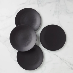 LX Collective Black Dinner Plates - Set of 4modern kitchen decor ,kitchen dinner set ,dinnerware 