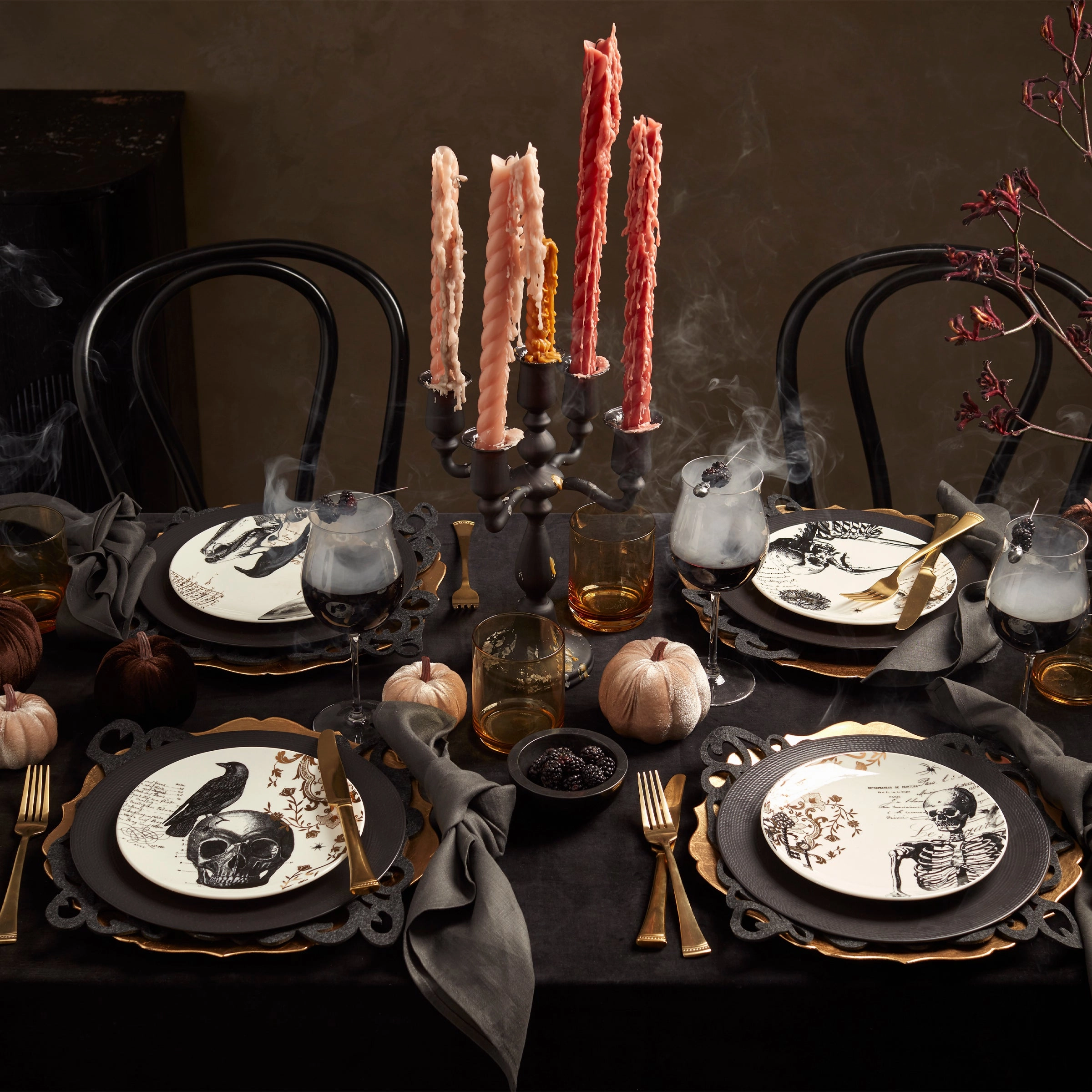 LX Collective Black Dinner Plates - Set of 4
