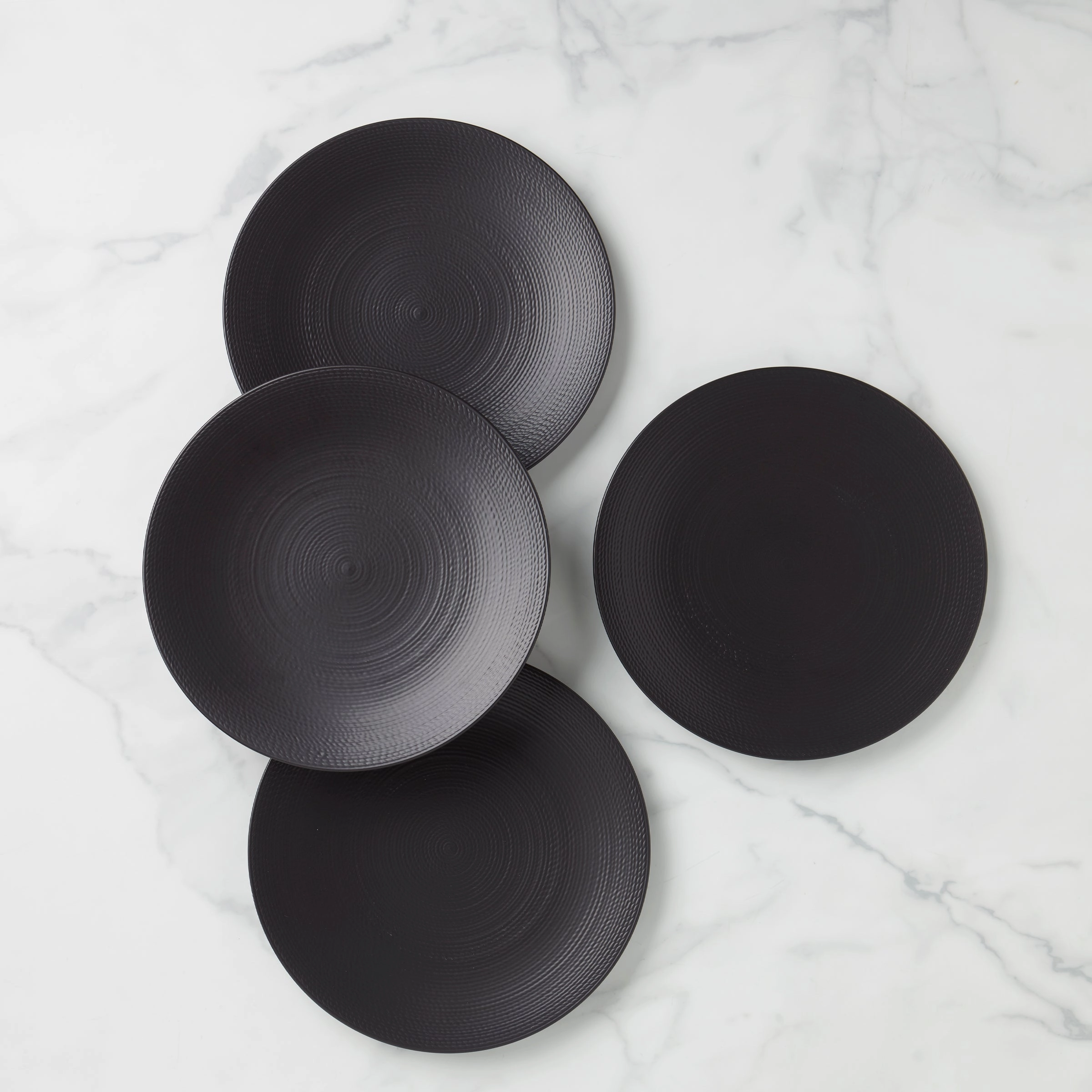 LX Collective Black Dinner Plates - Set of 4halloween party decor ,outdoor halloween decor 