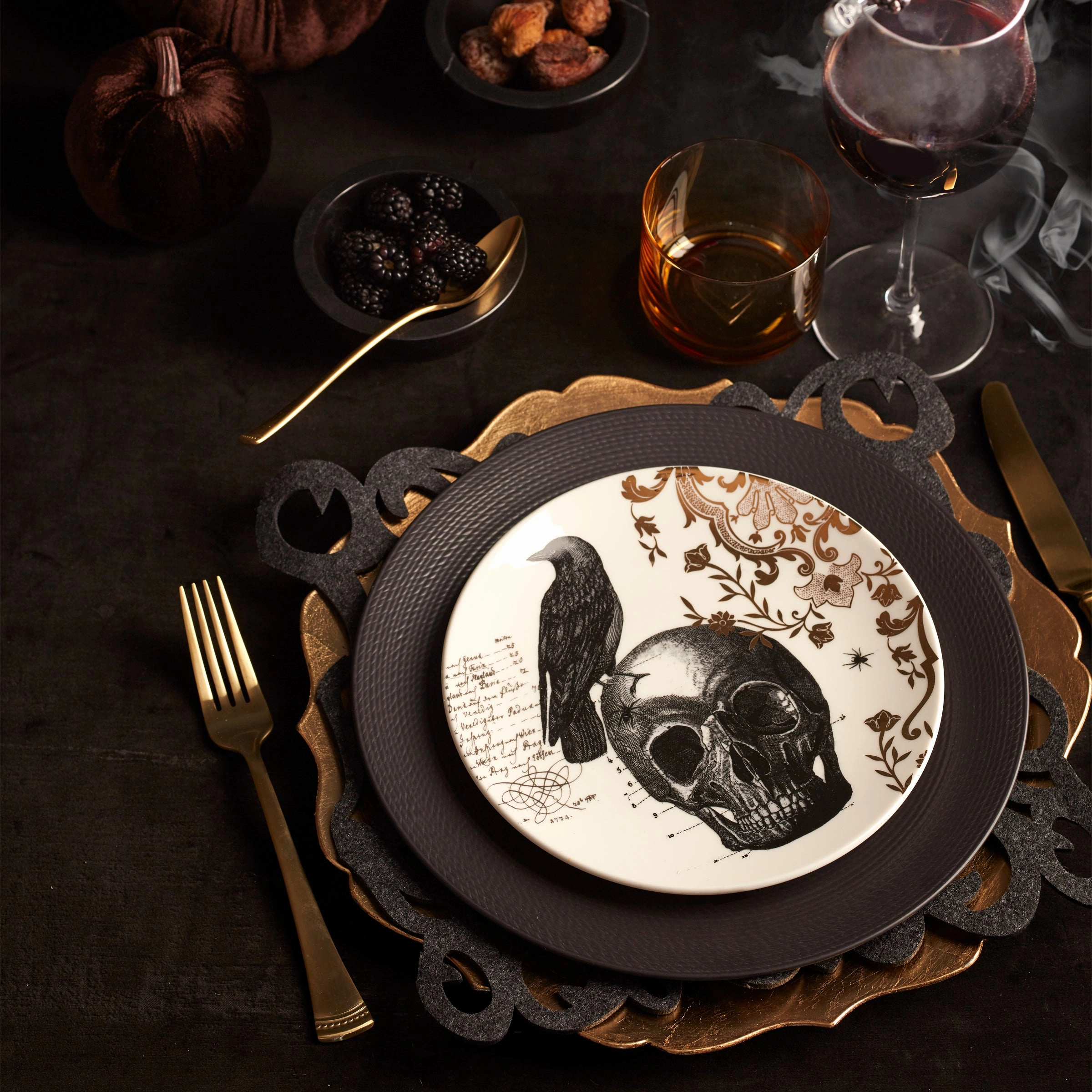 LX Collective Black Dinner Plates - Set of 4