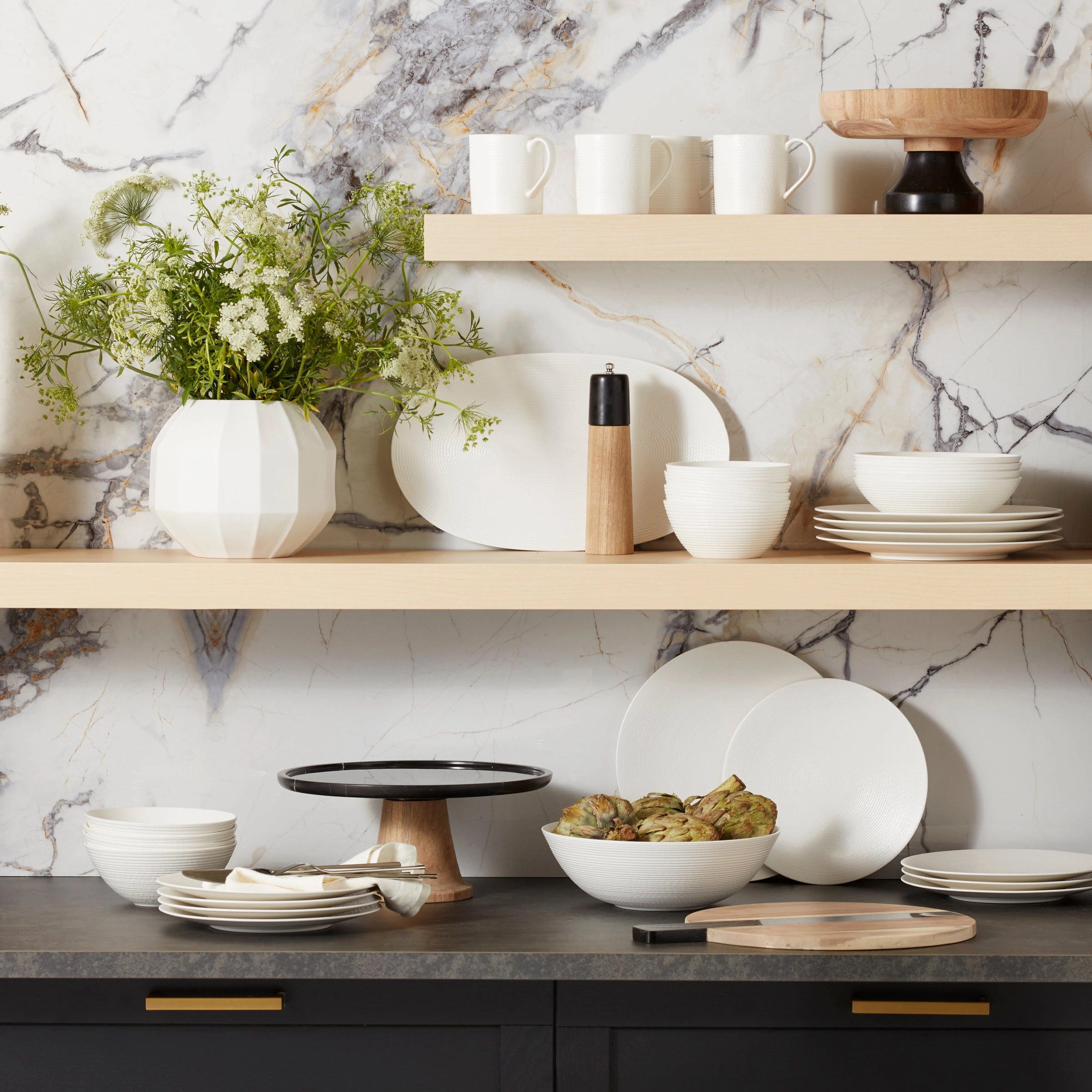 LX Collective White All-Purpose Bowls - Set of 4