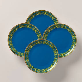 LX Remix Blue Accent Plates - Set of 4modern kitchen decor ,kitchen dinner set ,dinnerware 