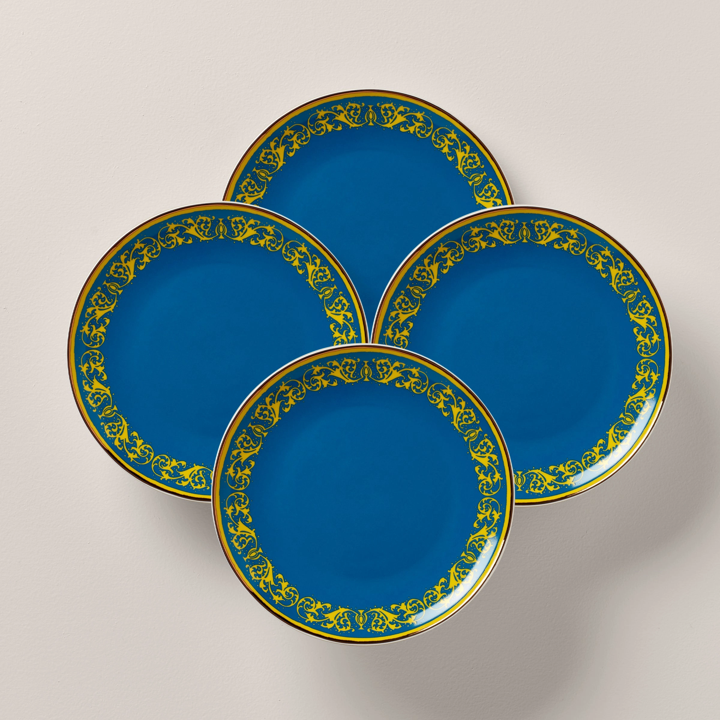LX Remix Blue Accent Plates - Set of 4modern kitchen decor ,kitchen dinner set ,dinnerware 