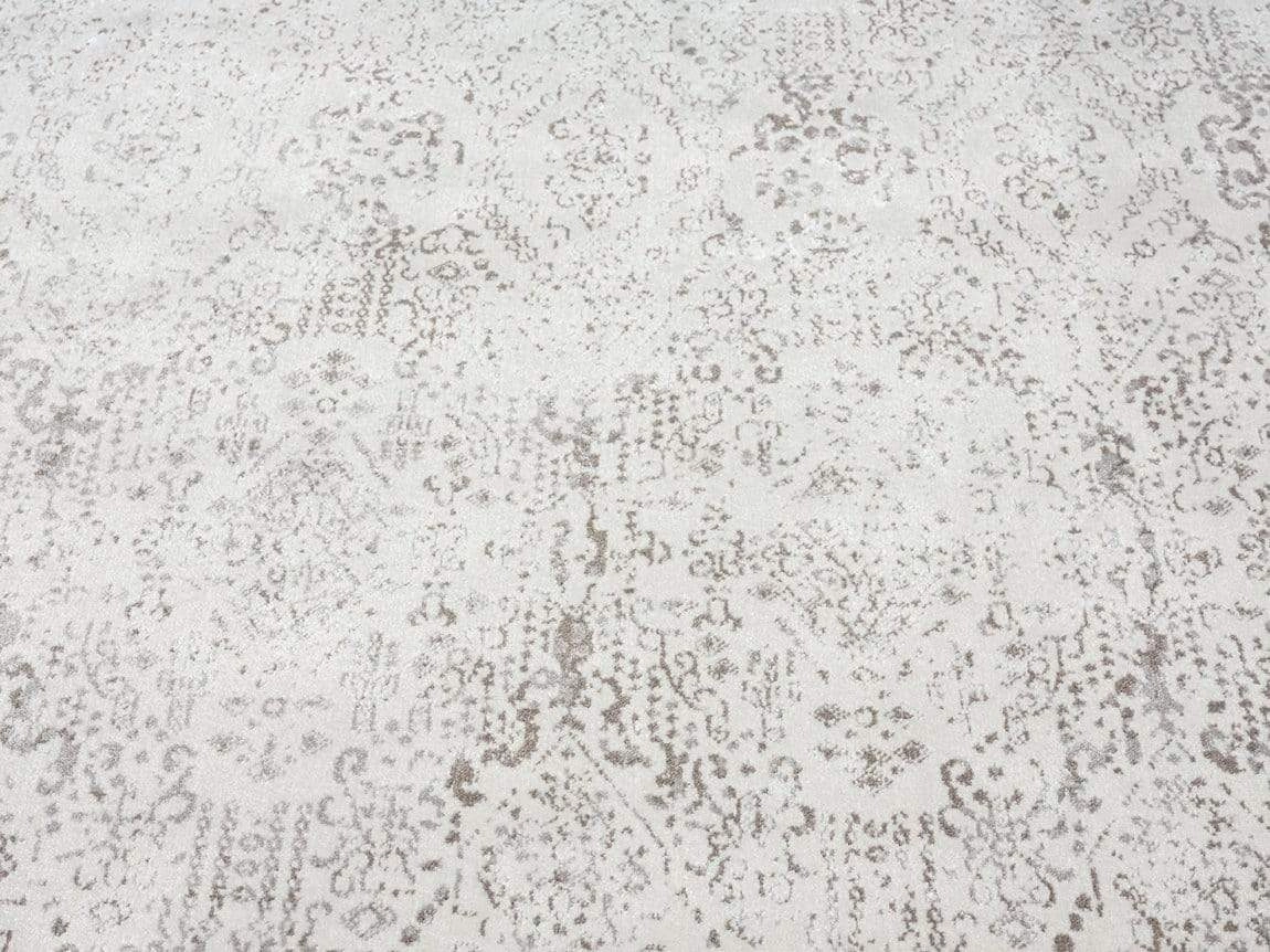 Madison Ivory And Grey Traditional Distressed Runner Rug