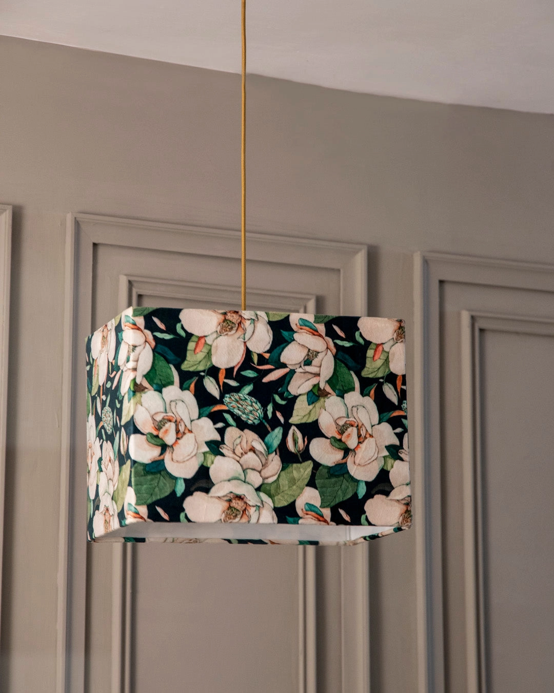 Magnolia Noir Rectangular Shade Pendant Light