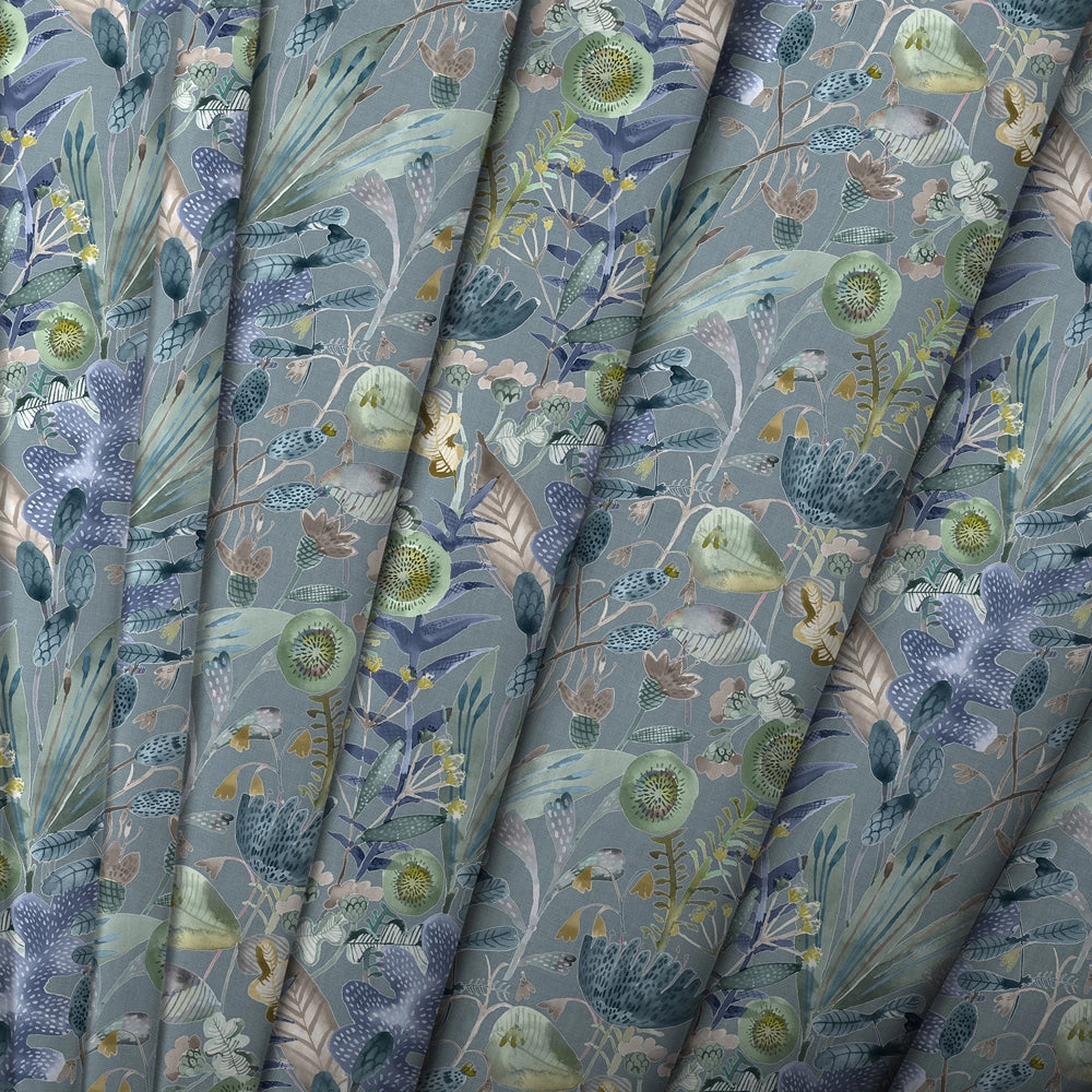 Maizey Printed Cotton Made to Measure Roman Blinds Cornflower