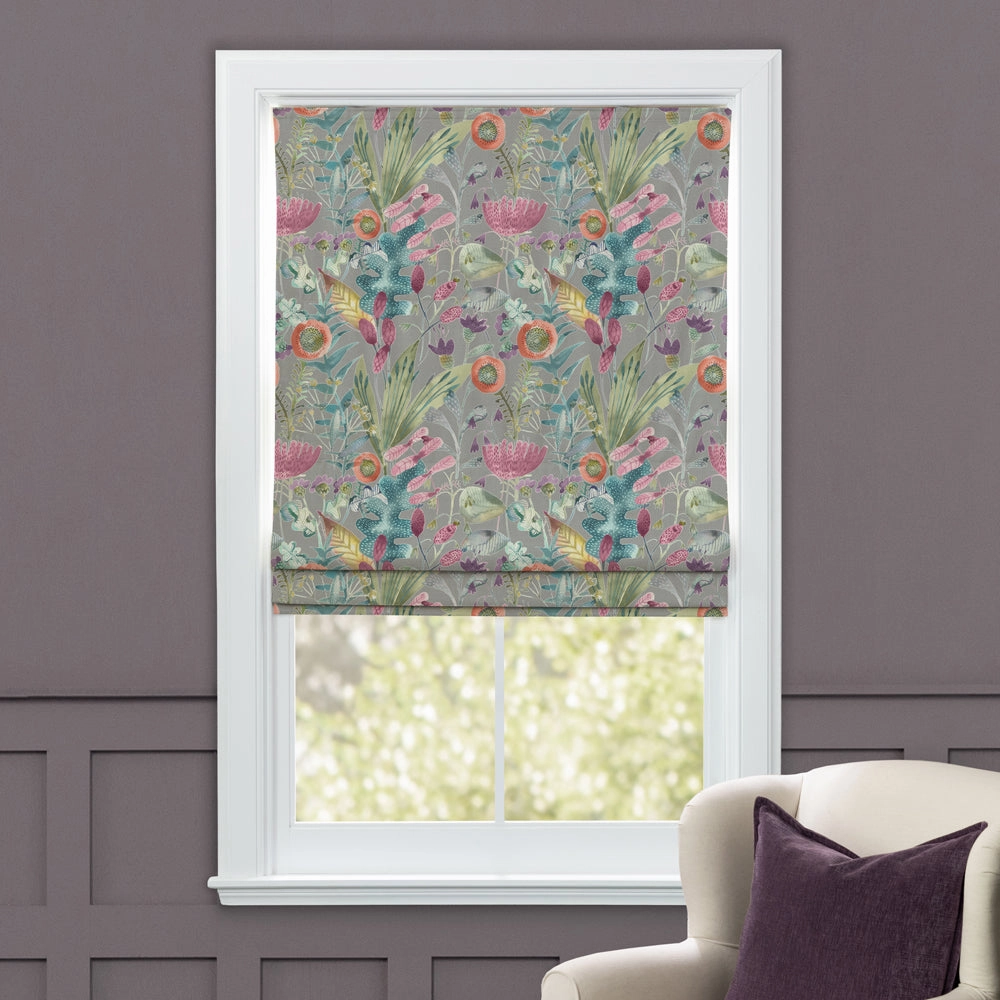 Maizey Printed Cotton Made to Measure Roman Blinds Persimmon