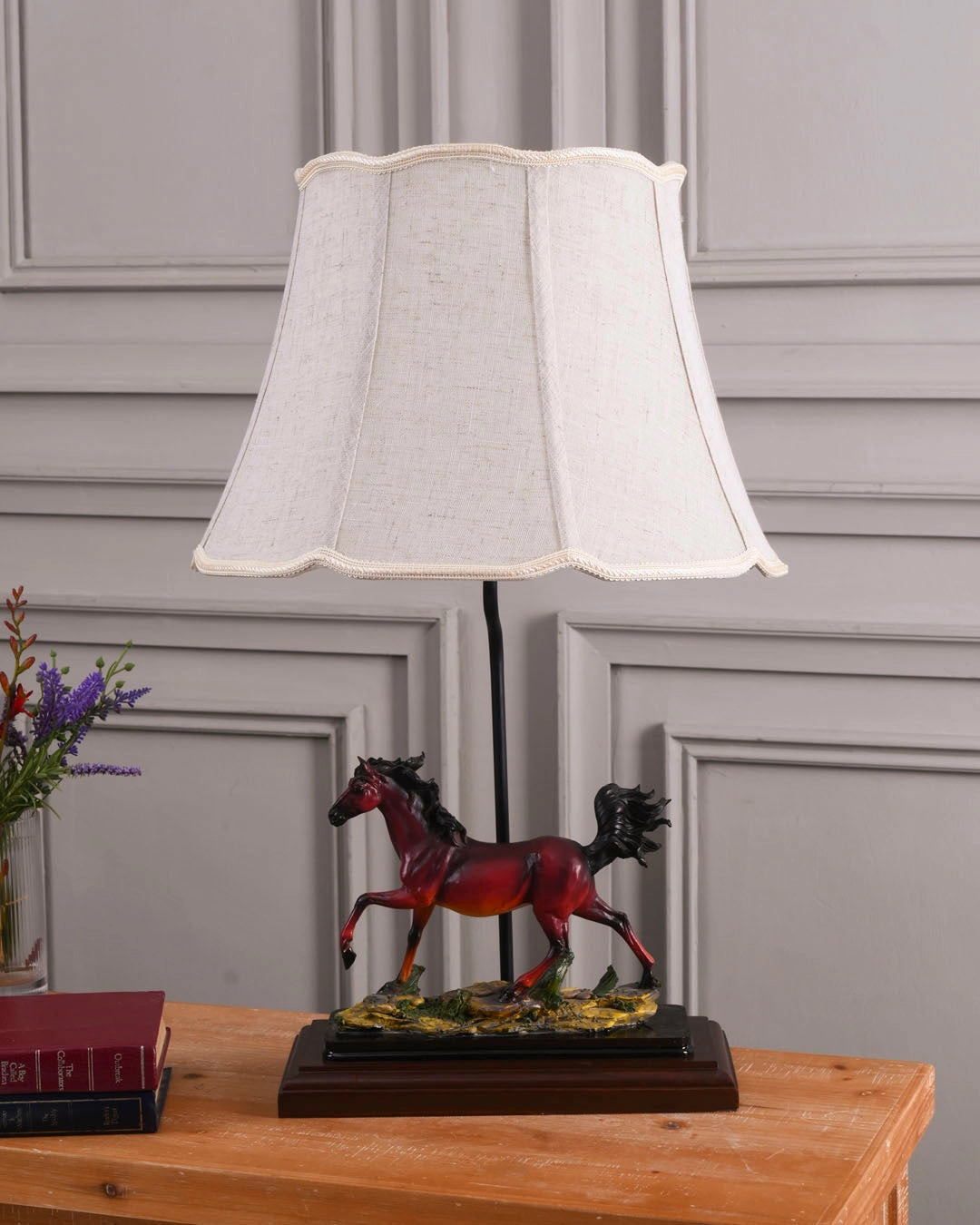 Majestic Running Horse Figurine Table Lamp