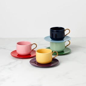 Make It Pop 8-Piece Cup & Saucer Setvalentine's day decorations ,valentine's centerpiece 