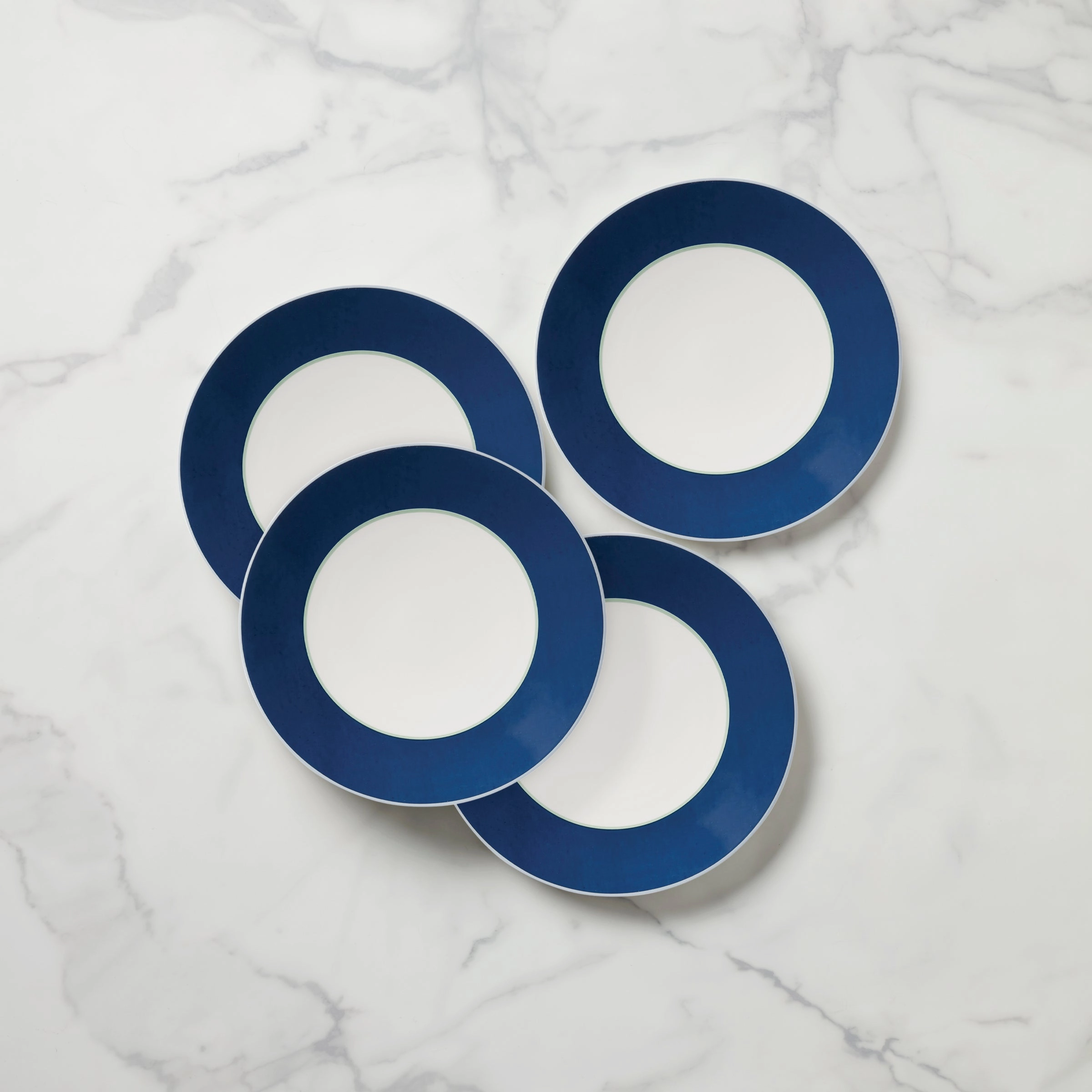Make It Pop Accent Plates - Set of 4 - Navy/Greenmodern kitchen decor ,kitchen dinner set ,dinnerware 