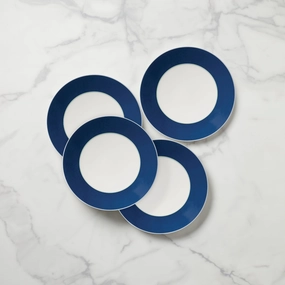 Make It Pop Accent Plates - Set of 4 - Navy/Greenmodern kitchen decor ,kitchen dinner set ,dinnerware 